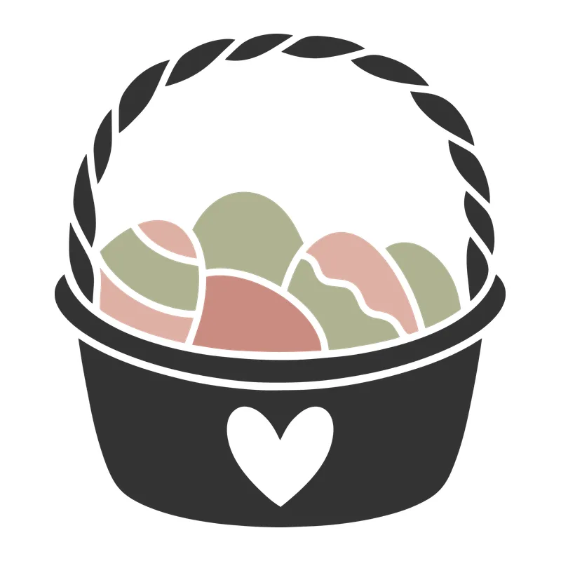Easter Basket with Eggs