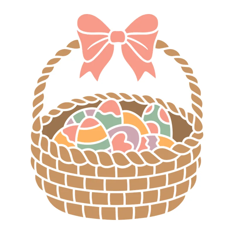 Easter Basket With Bow