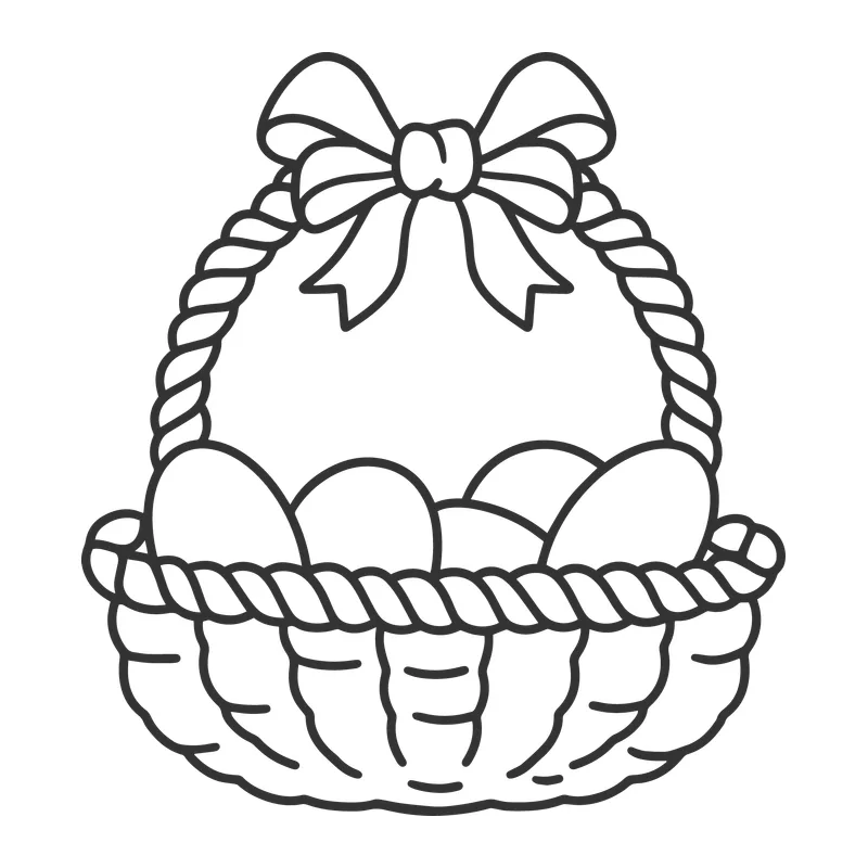 Easter Basket With Bow