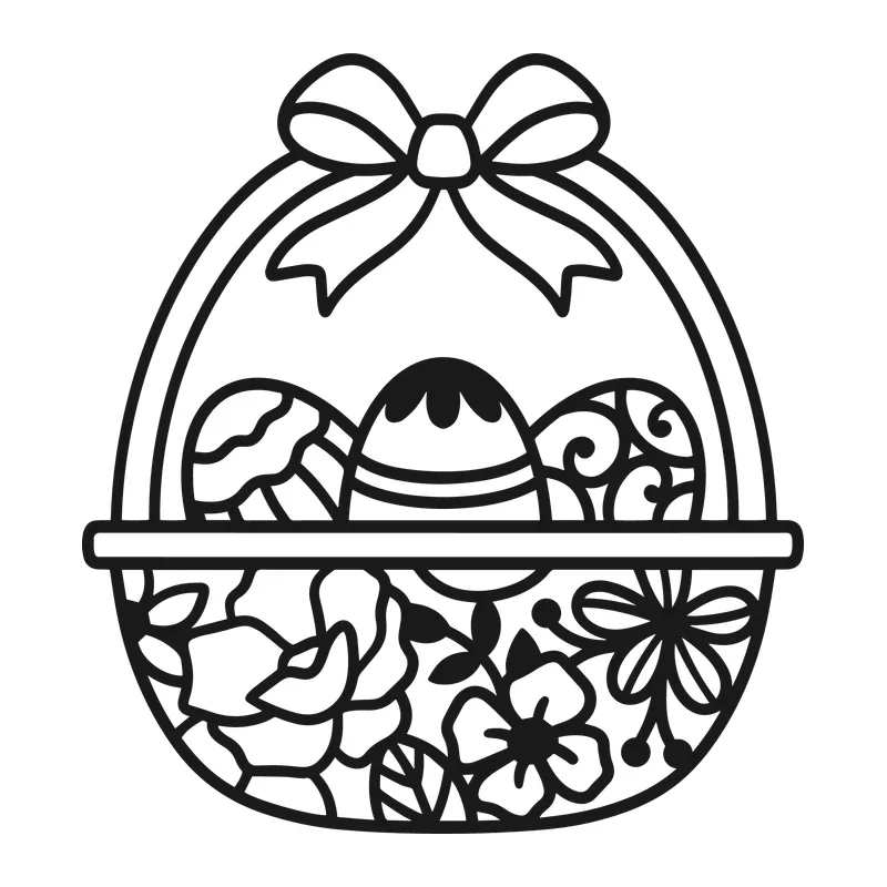 Floral Easter Egg Basket