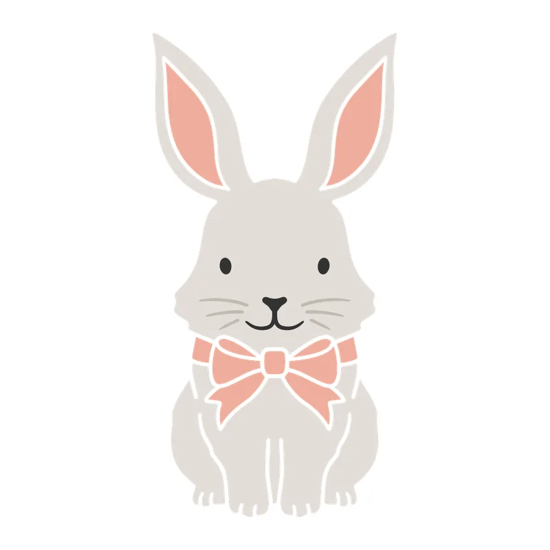 Easter Bunny With Bow