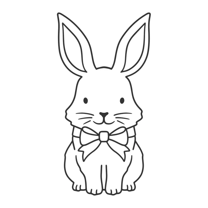 Easter Bunny With Bow