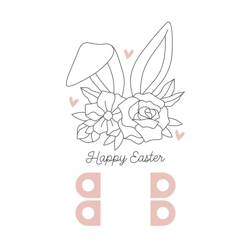 Easter Crayon Holder Coloring Card