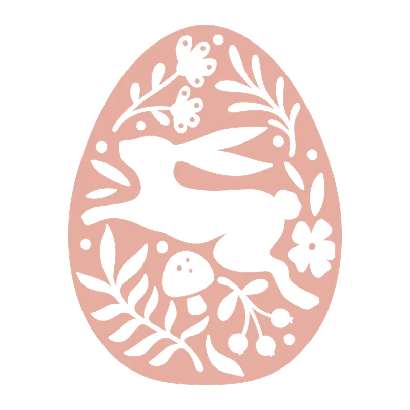 Floral Bunny Easter Egg