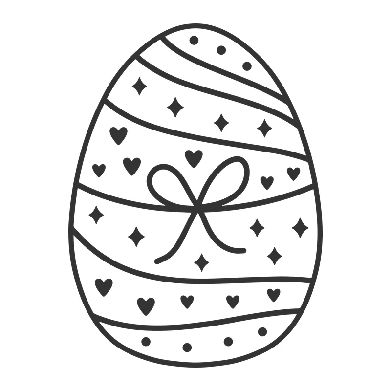 Bow Tied Easter Egg