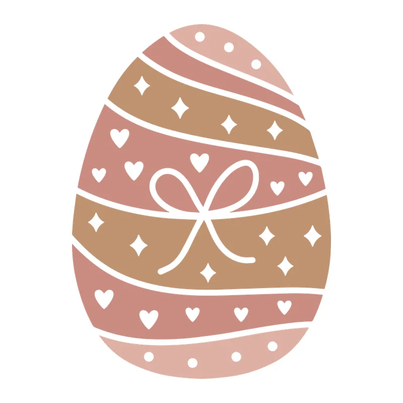 Bow and Hearts Easter Egg