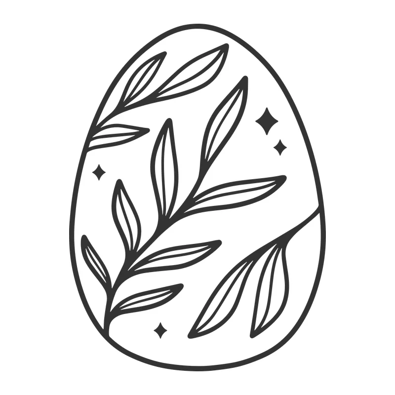 Botanical Leaf Easter Egg