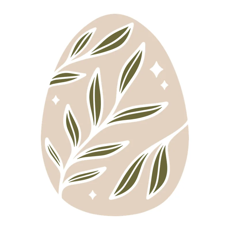 Botanical Leaf Easter Egg