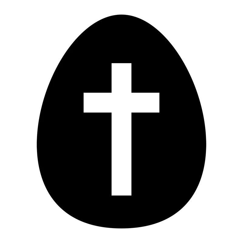 Easter Egg With Cross