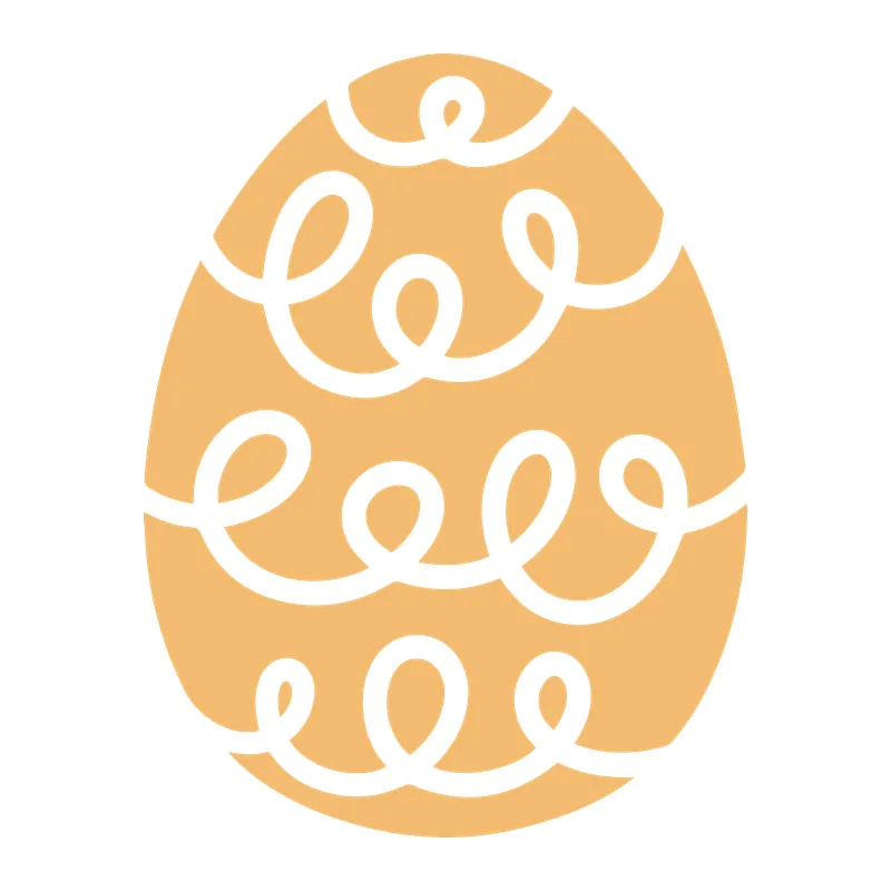 Looped Swirl Easter Egg
