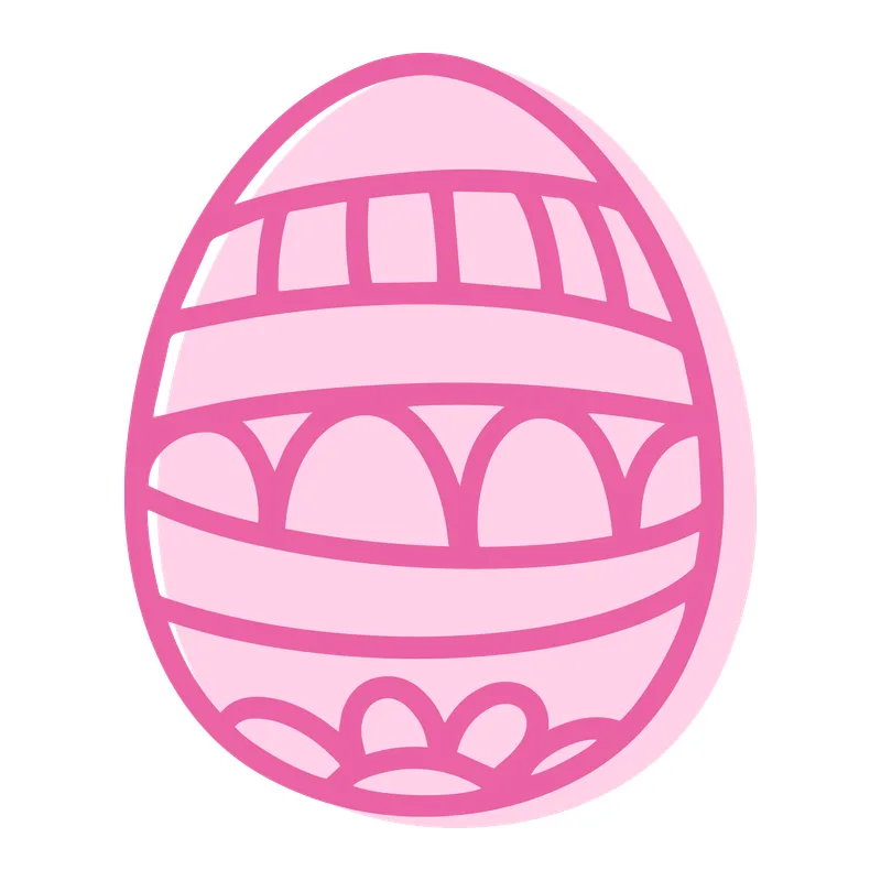 Pink Patterned Easter Egg