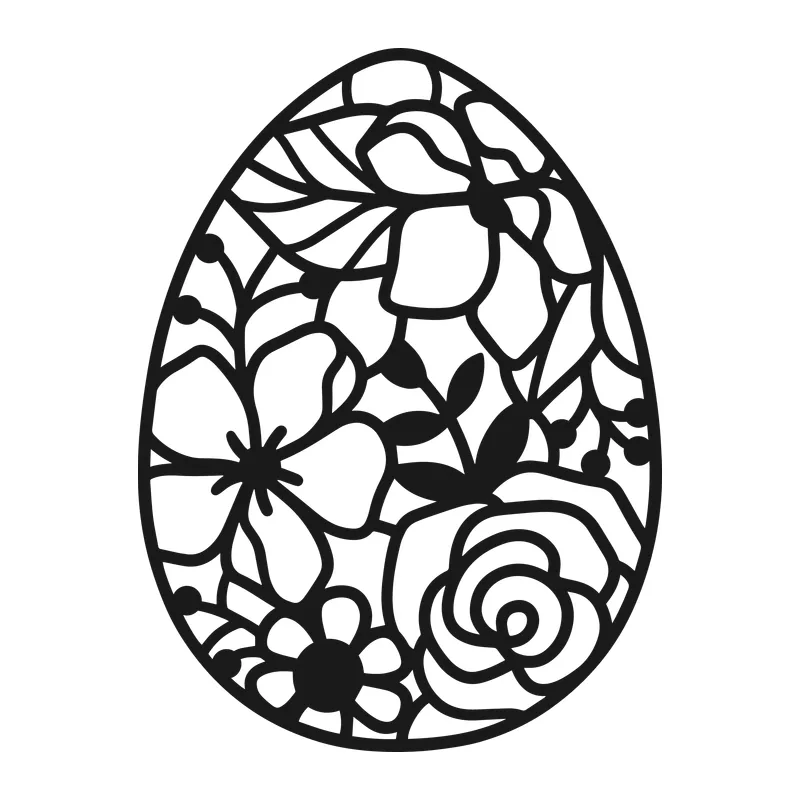 Floral Filigree Easter Egg