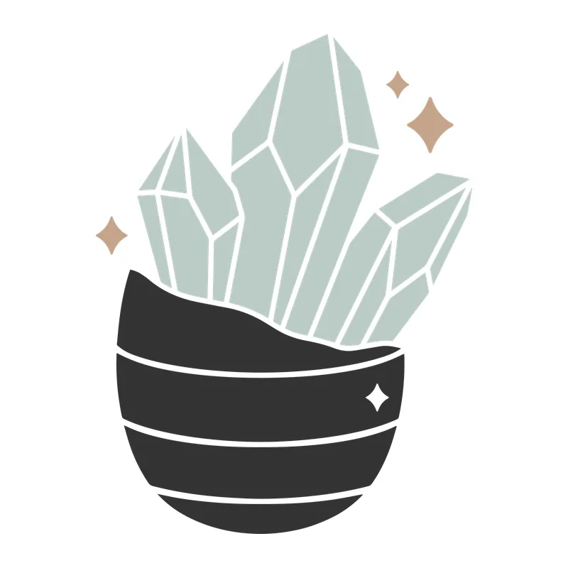 Easter Egg And Crystals