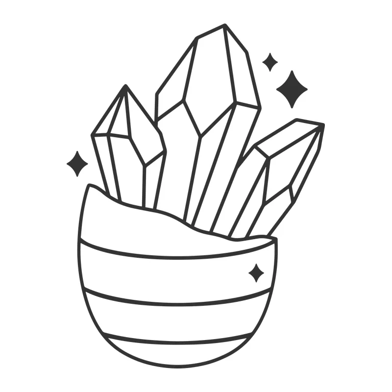 Easter Egg And Crystals