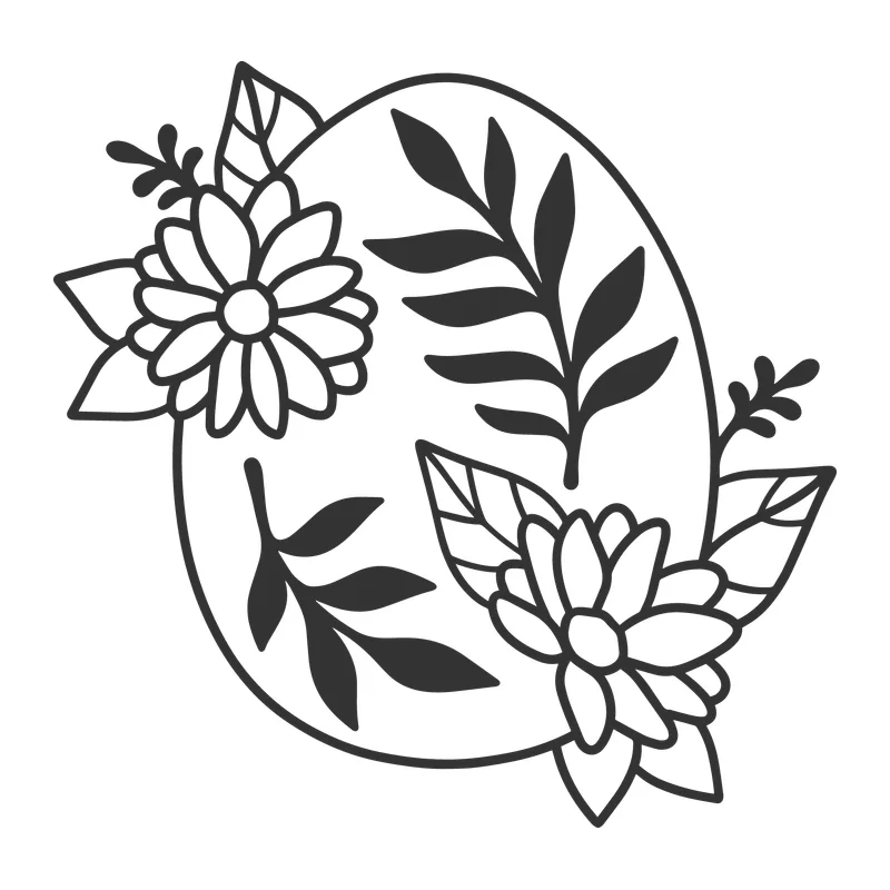 Floral Easter Egg
