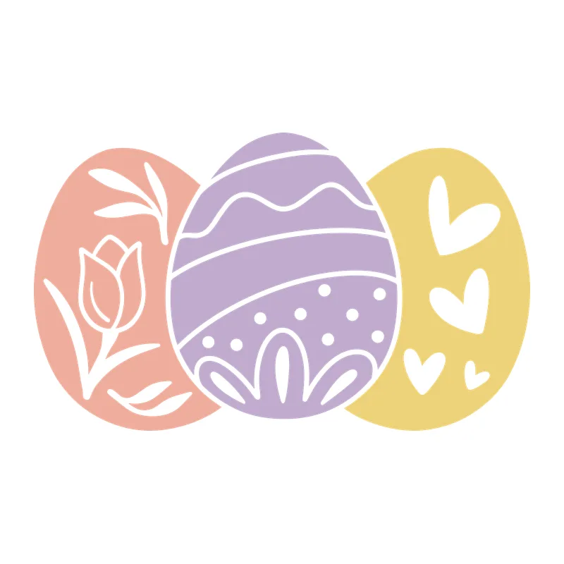 Pastel Easter Eggs Trio