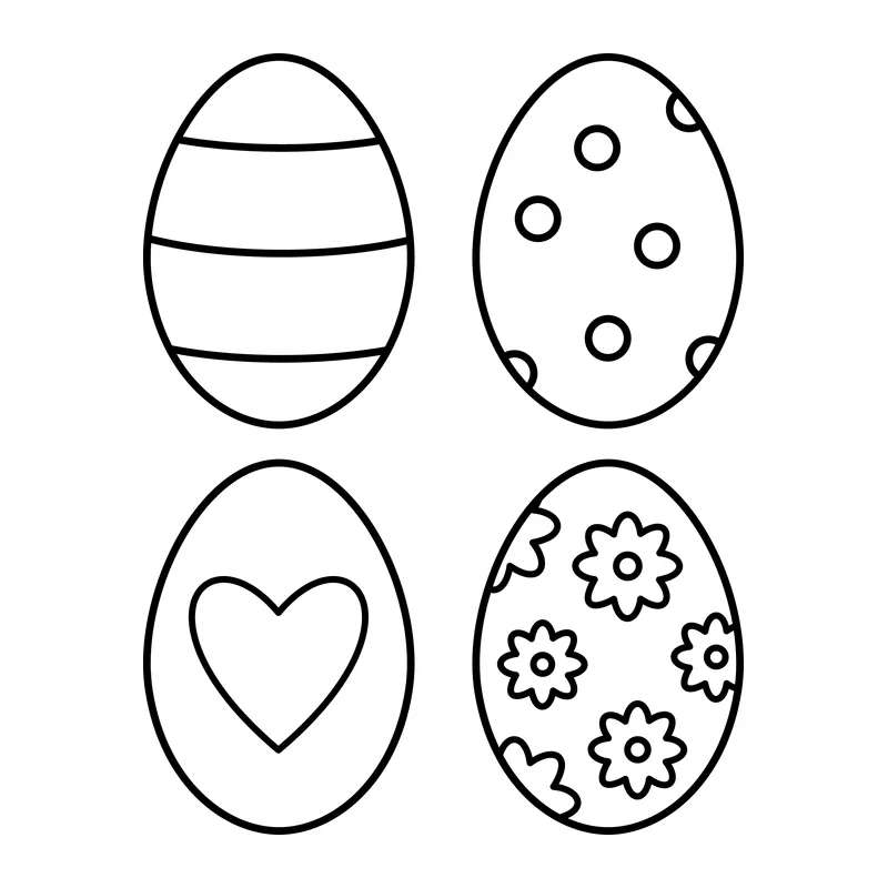 Patterned Easter Eggs Set