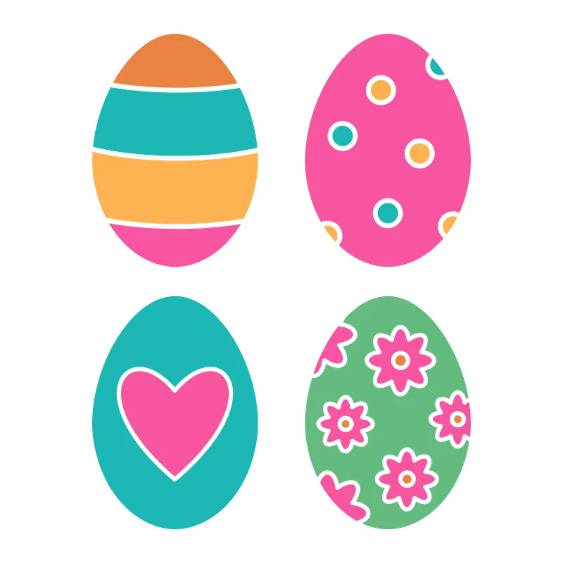 Patterned Easter Eggs Set