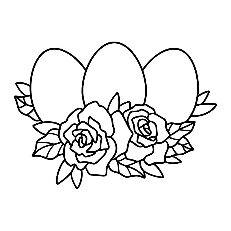 Easter Eggs and Roses