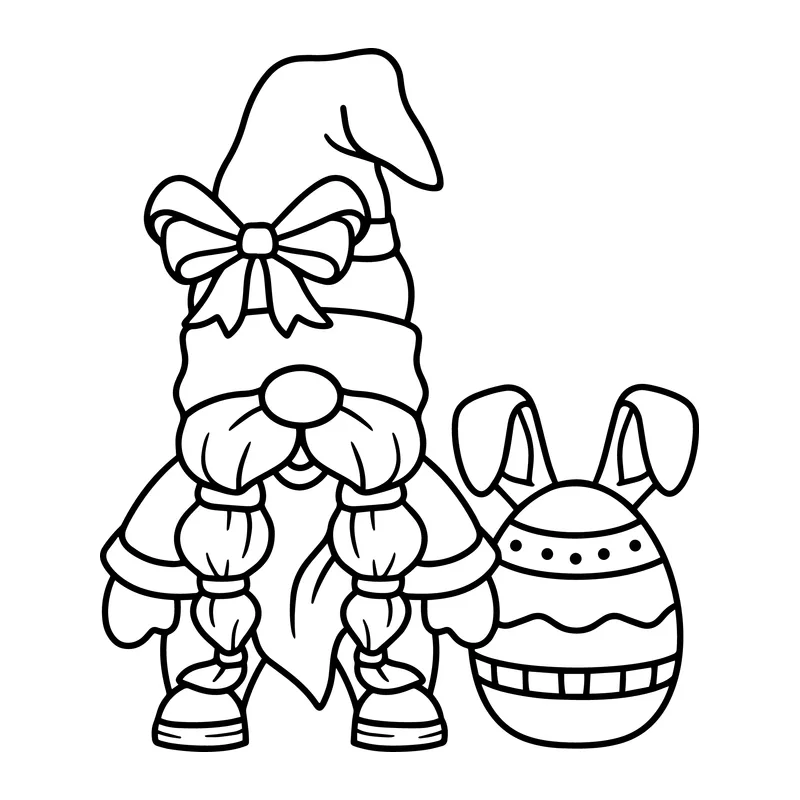 Easter Gnome with Bunny Egg
