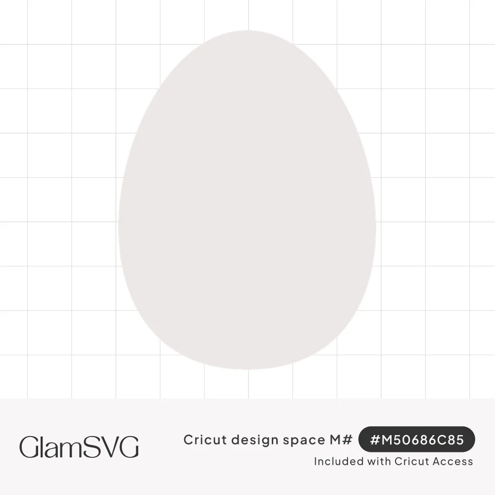 Simple oval egg shape outline with a pale gray fill and thin dark border