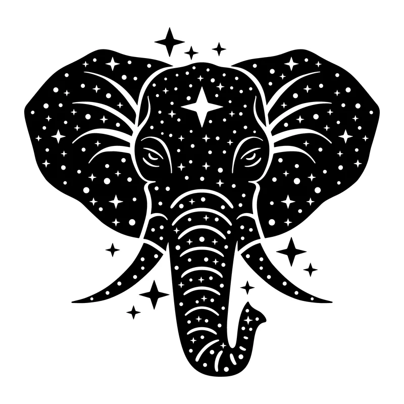 Celestial Starry Elephant Head