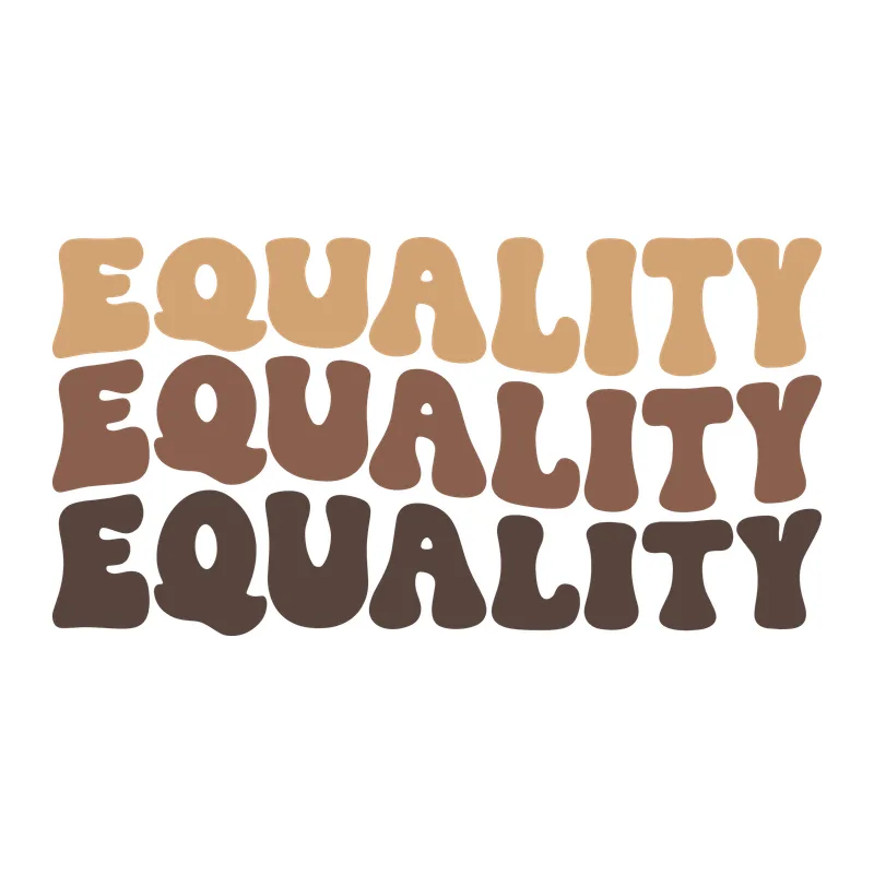Equality Wavy Stacked Text