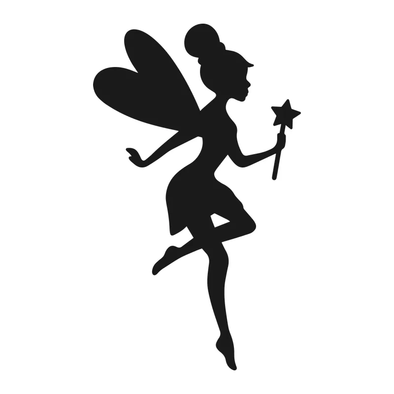 Fairy Silhouette With Star Wand