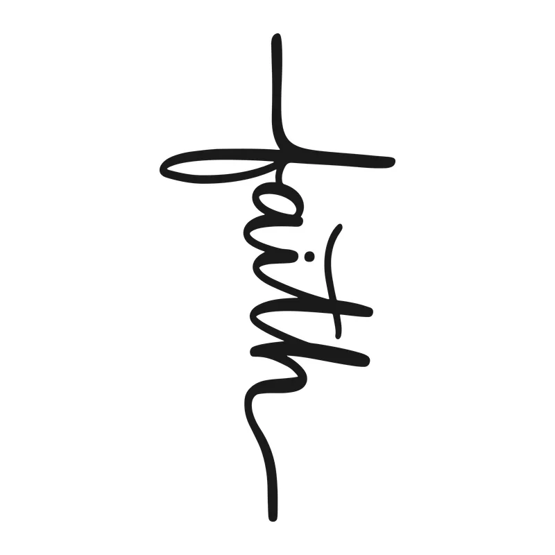 Faith Script Cross
