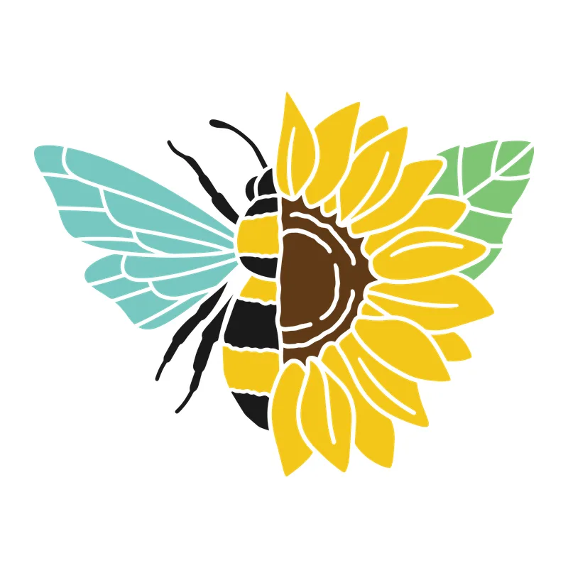 Half Bee Half Sunflower