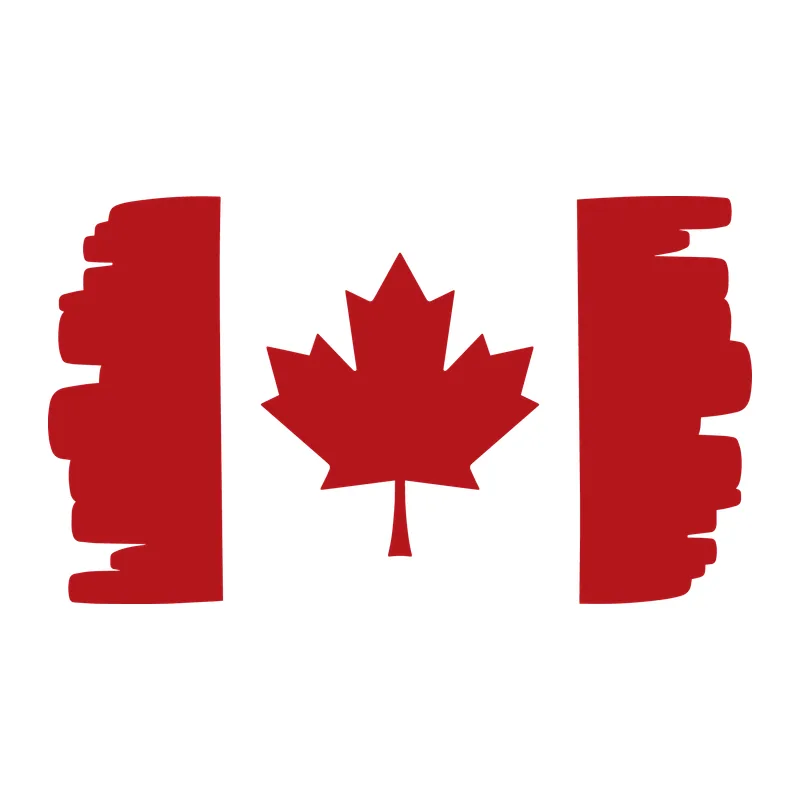 Brushstroke Canadian Flag