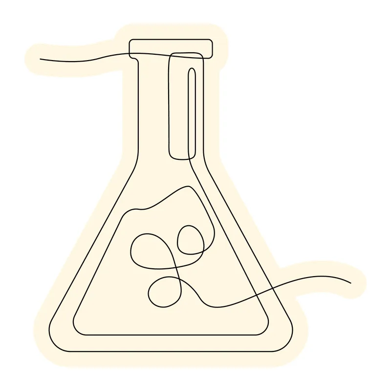 Continuous Line Science Flask