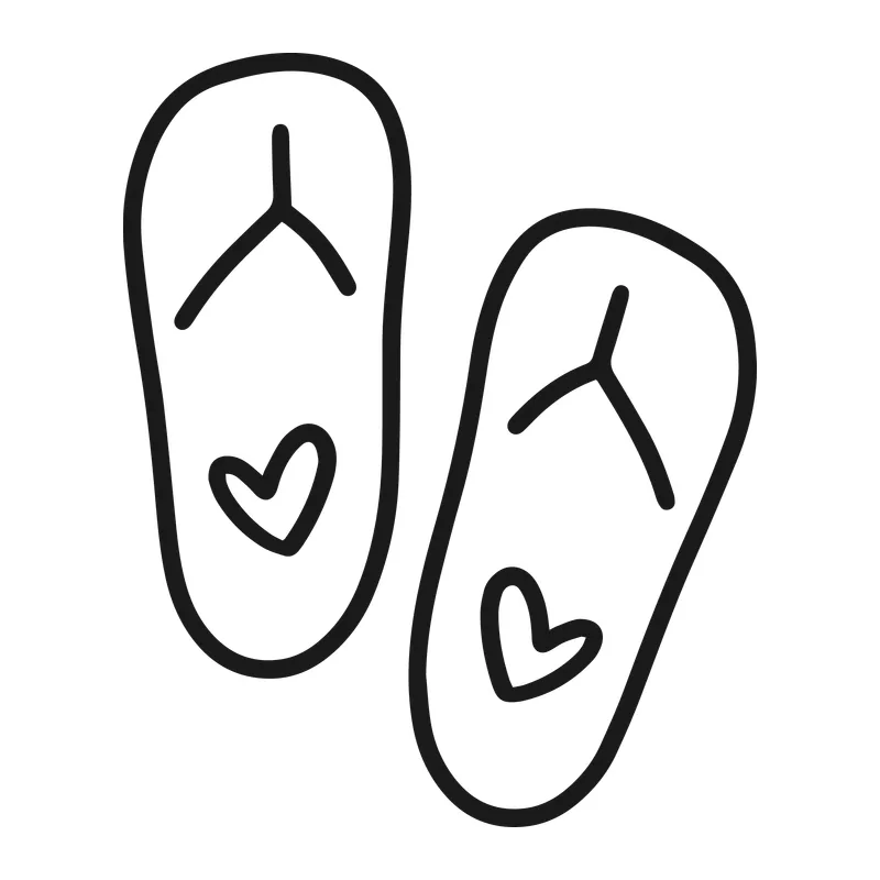 Heart Flip Flops