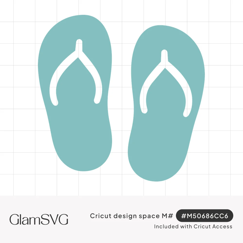 Pair of teal flip flop sandals with white cutout straps, shown side by side in a simple flat silhouette