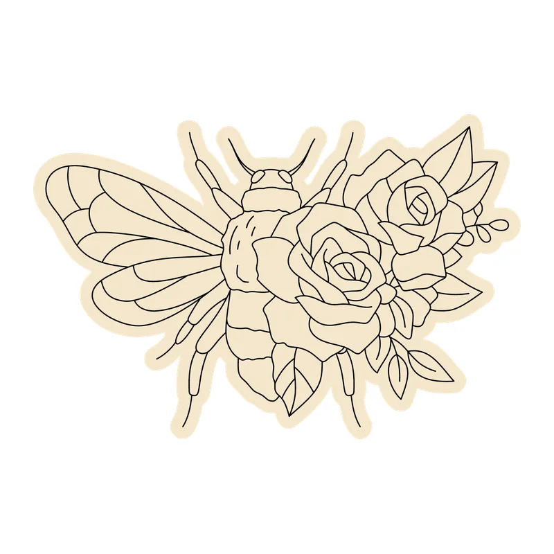 Floral Bee with Roses