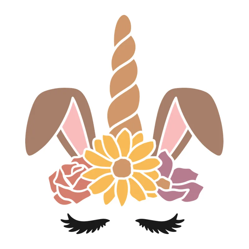 Floral Bunnycorn Face