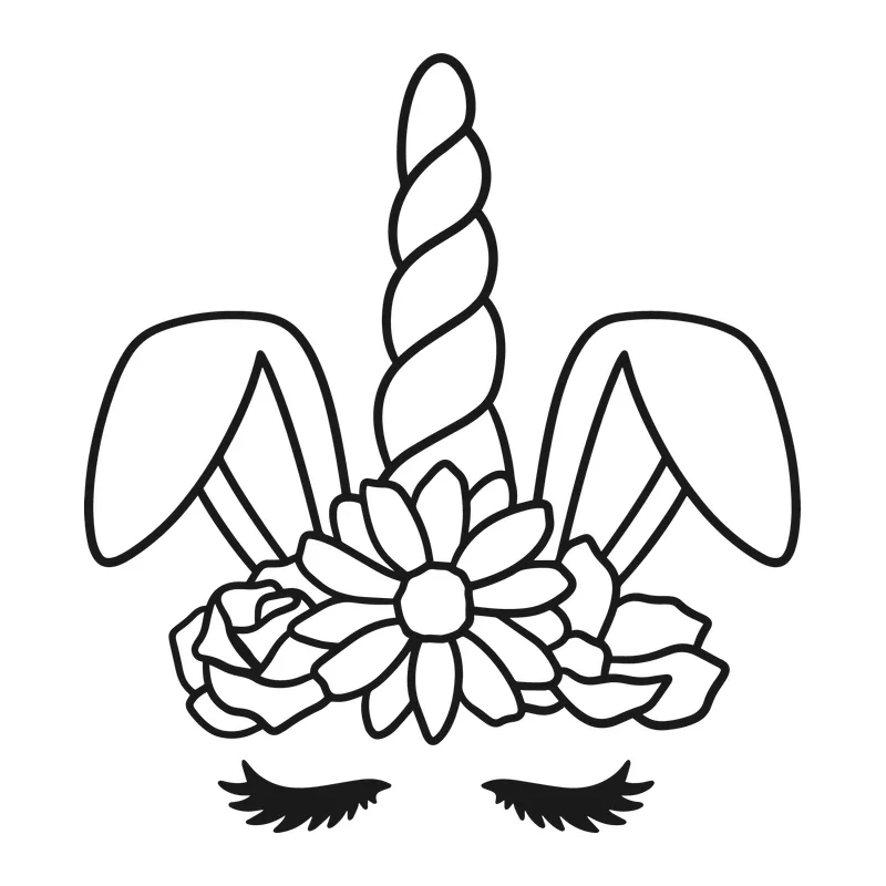 Floral Bunnycorn Face