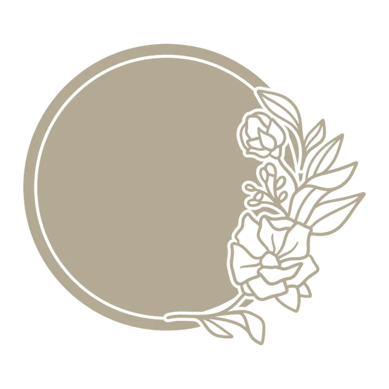 Floral Circle Frame