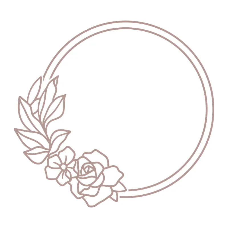 Floral Circle Frame