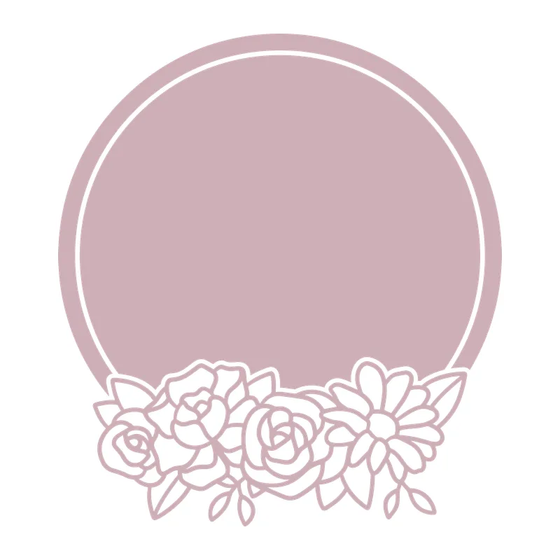 Floral Circle Frame