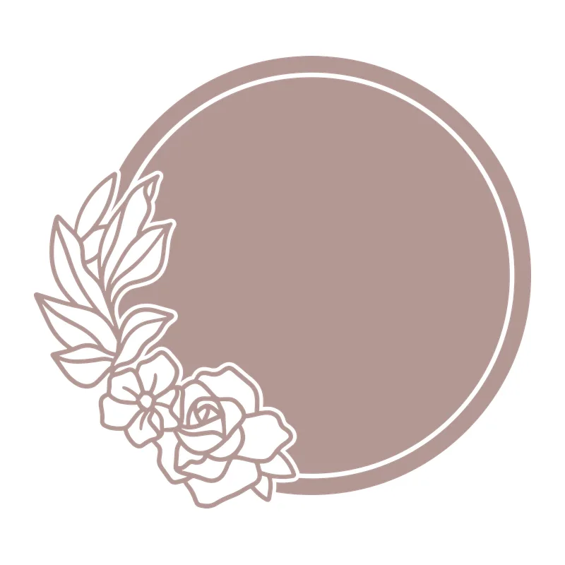 Floral Circle Frame