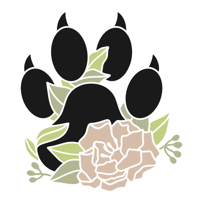 Floral Dog Paw