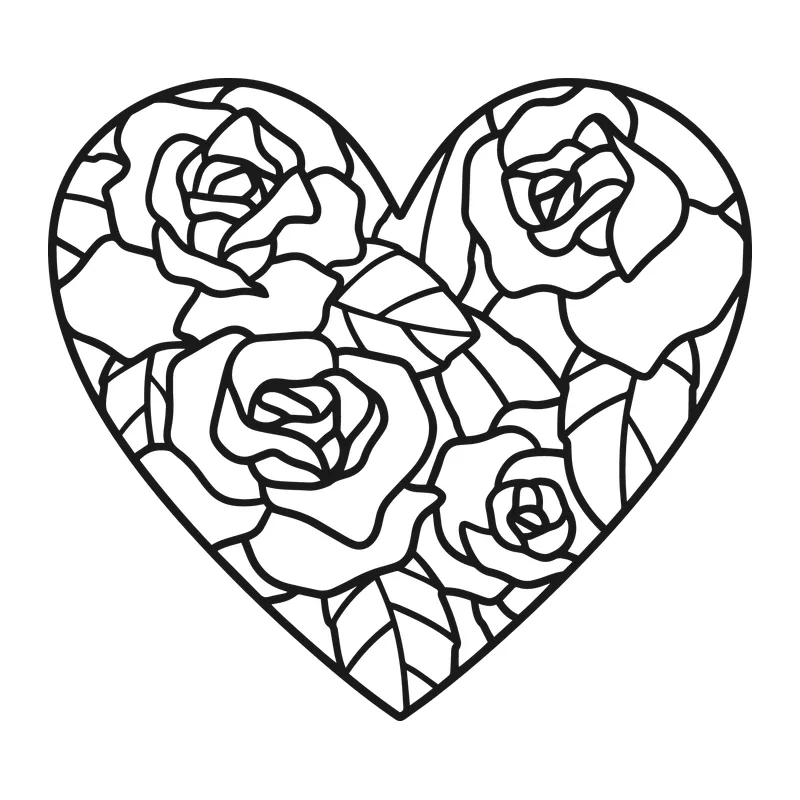 Rose Filled Heart
