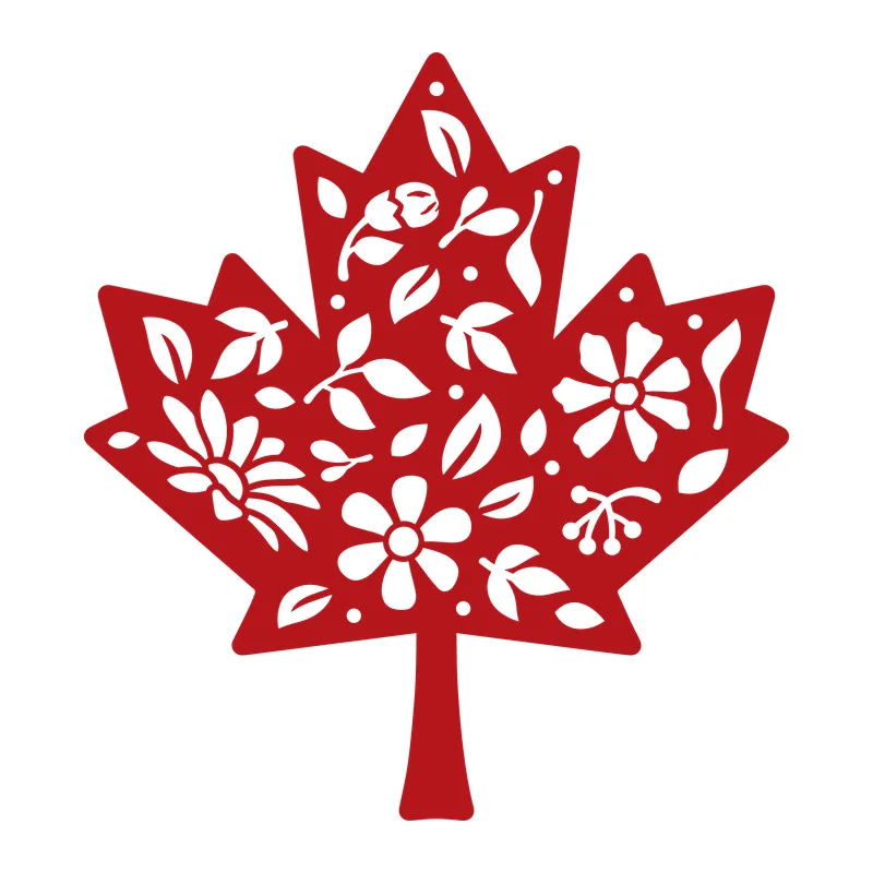 Floral Maple Leaf