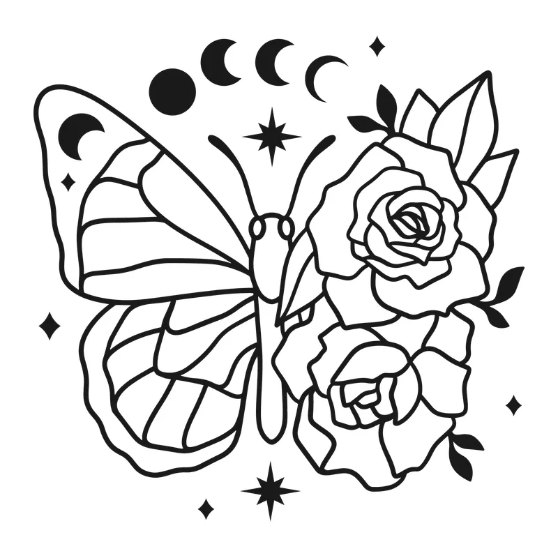 Mystical Floral Butterfly