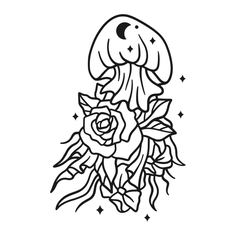 Floral Mystical Jellyfish