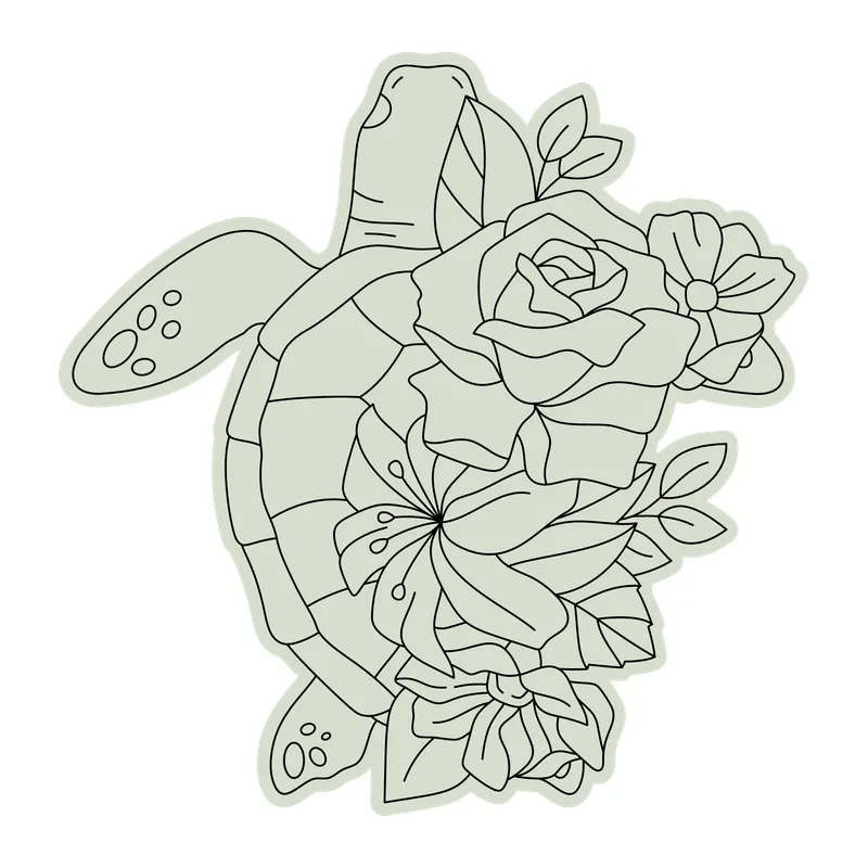Floral Sea Turtle