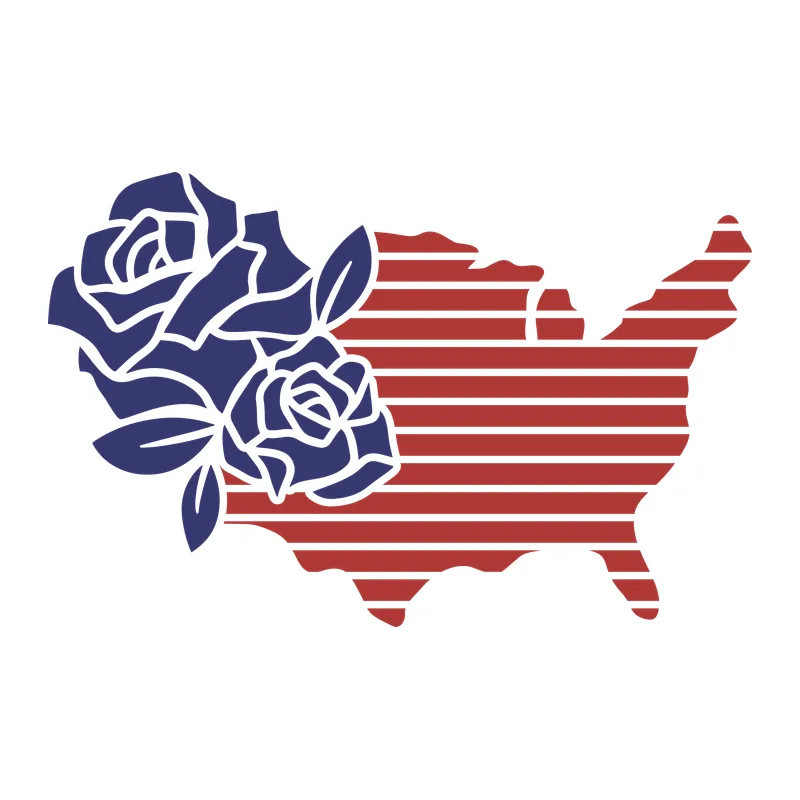 Floral USA Map