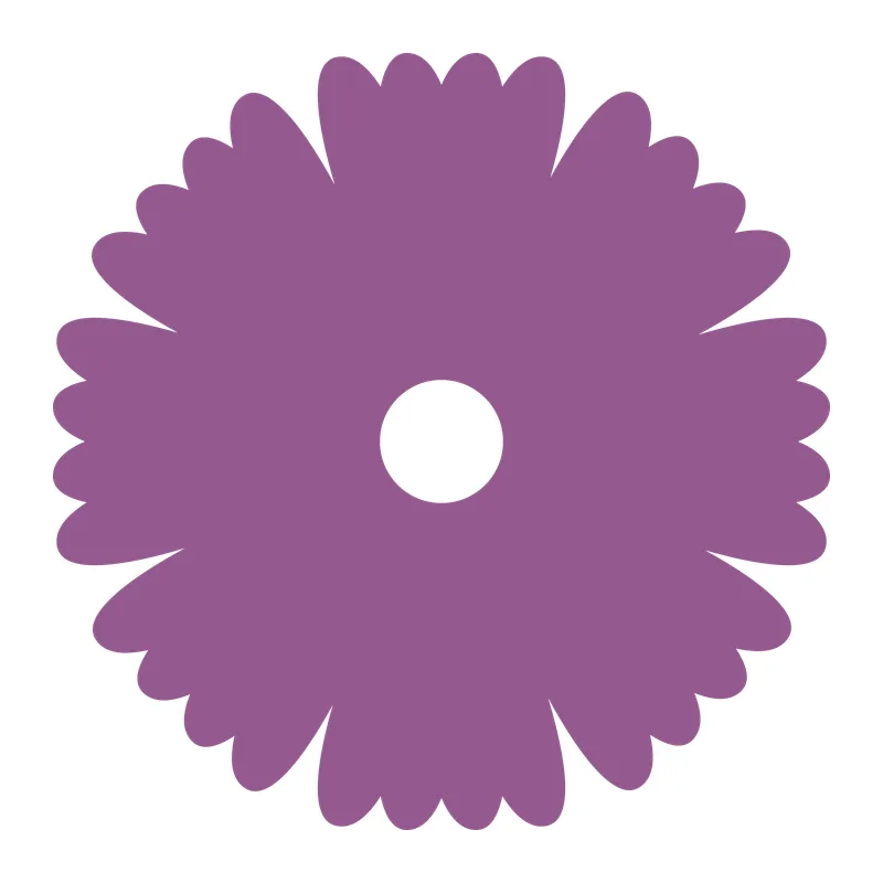 Purple Scalloped Flower