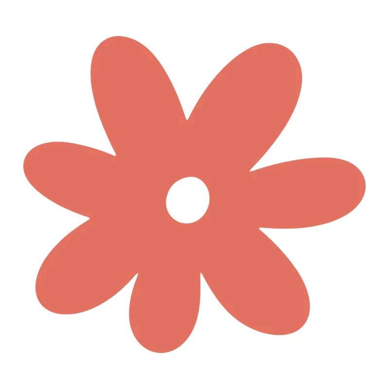 Groovy Six Petal Flower